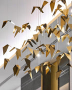 New Creative Golden Wings Floating Chandelier for Hall/Hotel/Restaurant - fovolighting