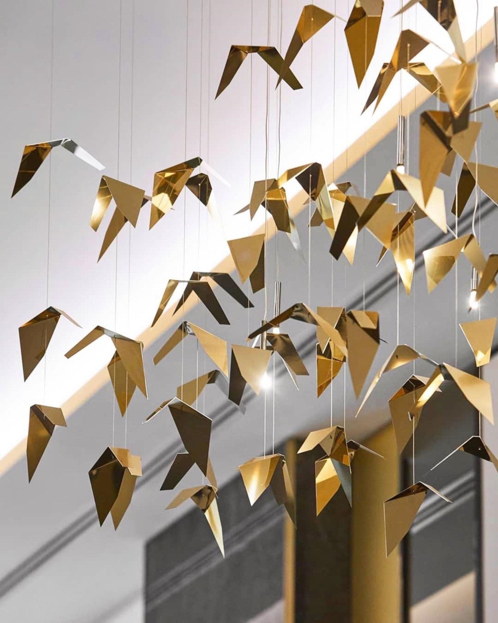 New Creative Golden Wings Floating Chandelier for Hall/Hotel/Restaurant - fovolighting