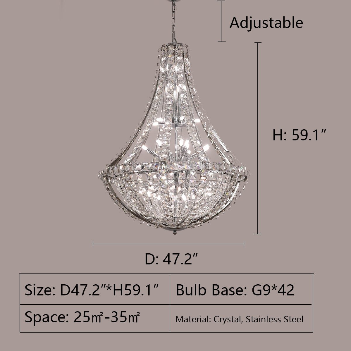 New Extra Large Luxury and Elegant Crystal Chandelier for Living Room/Staircase/Foyer/Villa/Duplex Hall - fovolighting