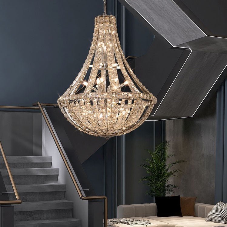 New Extra Large Luxury and Elegant Crystal Chandelier for Living Room/Staircase/Foyer/Villa/Duplex Hall - fovolighting