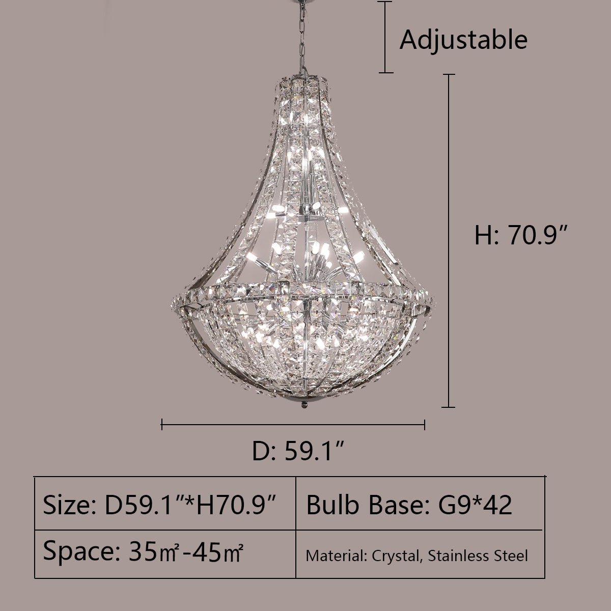 New Extra Large Luxury and Elegant Crystal Chandelier for Living Room/Staircase/Foyer/Villa/Duplex Hall - fovolighting