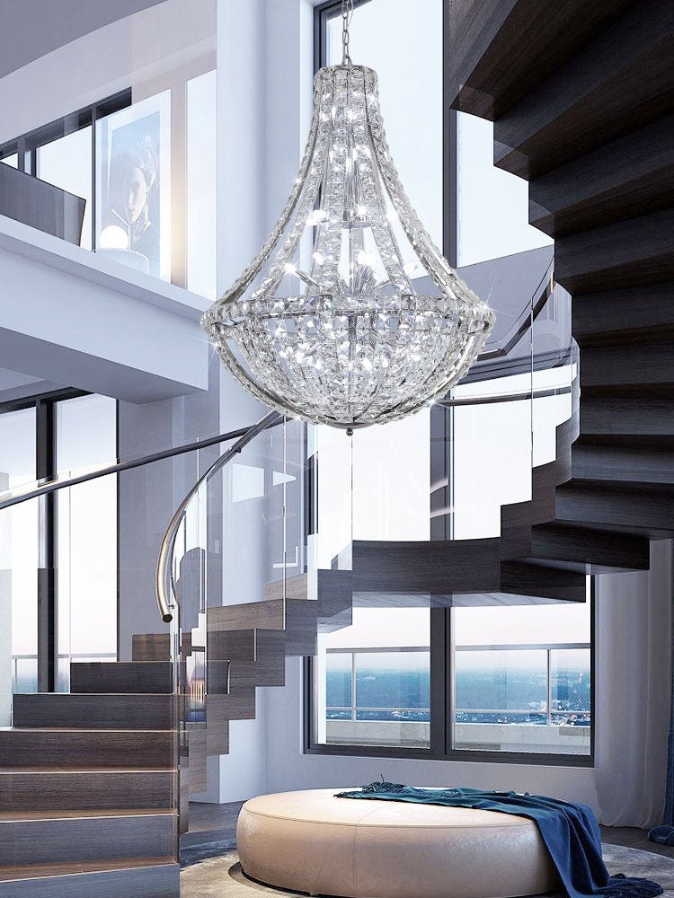 New Extra Large Luxury and Elegant Crystal Chandelier for Living Room/Staircase/Foyer/Villa/Duplex Hall - fovolighting