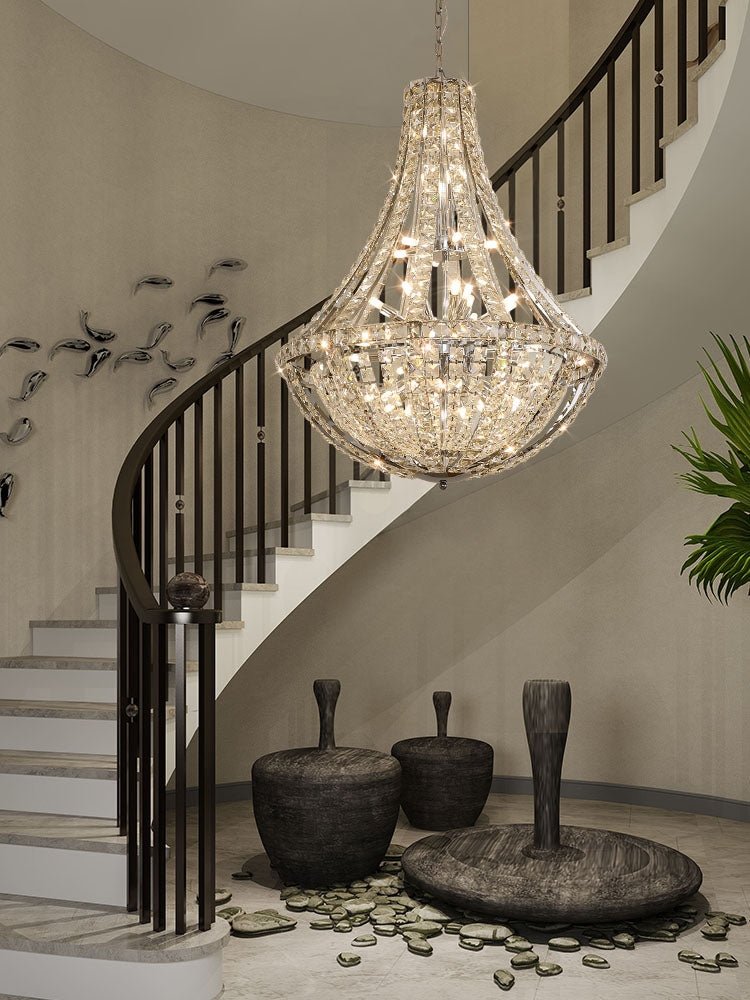 New Extra Large Luxury and Elegant Crystal Chandelier for Living Room/Staircase/Foyer/Villa/Duplex Hall - fovolighting