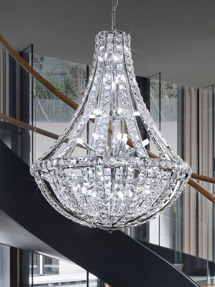 New Extra Large Luxury and Elegant Crystal Chandelier for Living Room/Staircase/Foyer/Villa/Duplex Hall - fovolighting