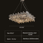 New Italian Style Light Luxury Villa Duplex Designer Luxury Crystal Chandelier for Dining/Living Room/Bedroom - fovolighting