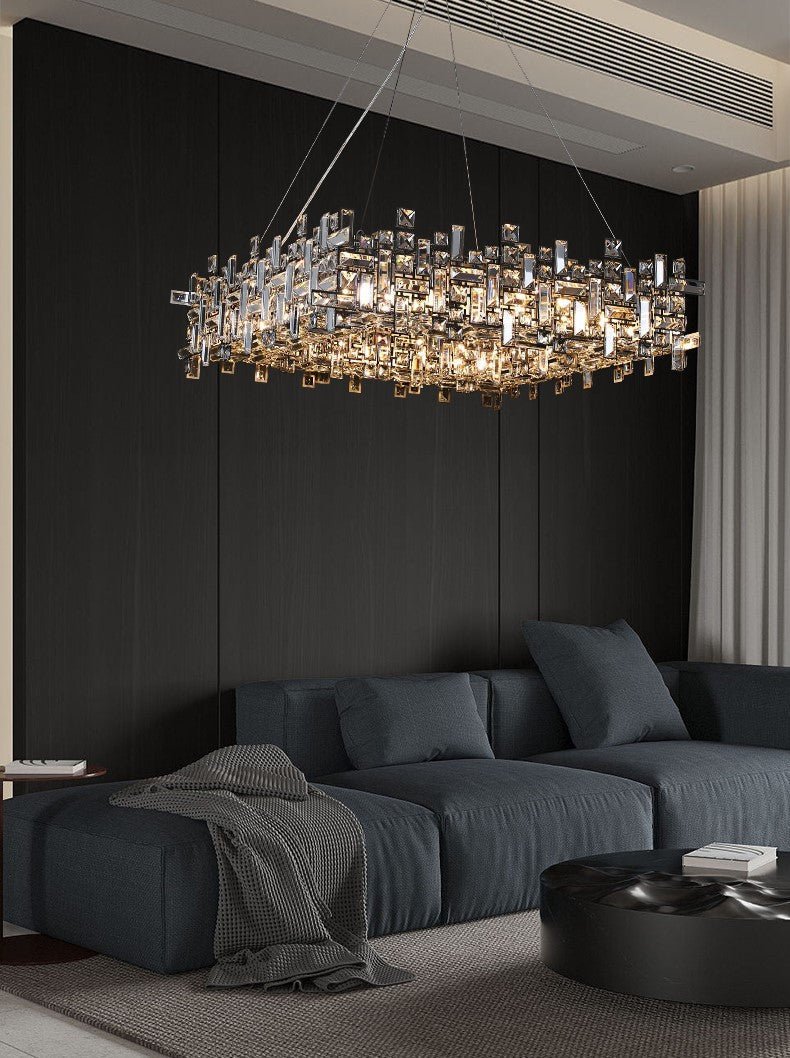 New Italian Style Light Luxury Villa Duplex Designer Luxury Crystal Chandelier for Dining/Living Room/Bedroom - fovolighting