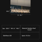 New Italian Style Light Luxury Villa Duplex Designer Luxury Crystal Chandelier for Dining/Living Room/Bedroom - fovolighting