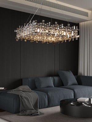 New Italian Style Light Luxury Villa Duplex Designer Luxury Crystal Chandelier for Dining/Living Room/Bedroom - fovolighting