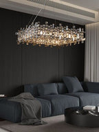 New Italian Style Light Luxury Villa Duplex Designer Luxury Crystal Chandelier for Dining/Living Room/Bedroom - fovolighting