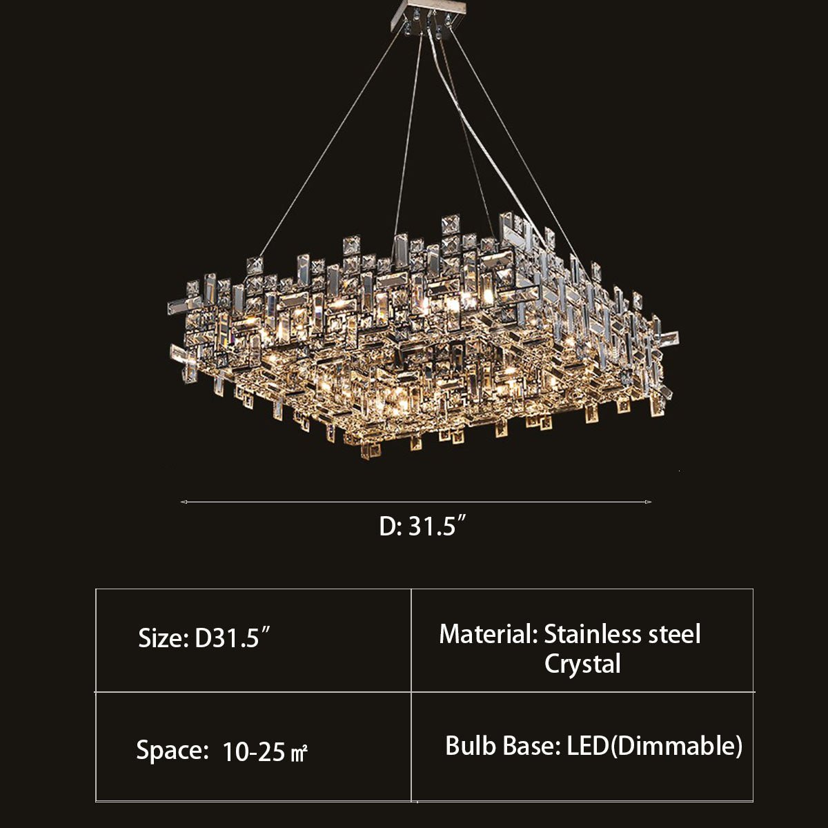 New Italian Style Light Luxury Villa Duplex Designer Luxury Crystal Chandelier for Dining/Living Room/Bedroom - fovolighting