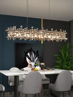 New Italian Style Light Luxury Villa Duplex Designer Luxury Crystal Chandelier for Dining/Living Room/Bedroom - fovolighting