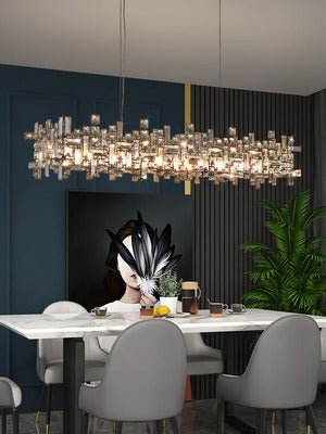 New Italian Style Light Luxury Villa Duplex Designer Luxury Crystal Chandelier for Dining/Living Room/Bedroom - fovolighting