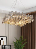 New Italian Style Light Luxury Villa Duplex Designer Luxury Crystal Chandelier for Dining/Living Room/Bedroom - fovolighting