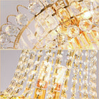 New Style Royal Large Crystal Chandelier Long Ceiling Lighting Fixture For Living Room Staircase/ Entryway - fovolighting