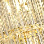New Style Royal Large Crystal Chandelier Long Ceiling Lighting Fixture For Living Room Staircase/ Entryway - fovolighting