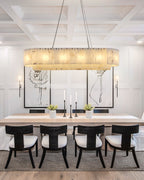 Nonzerad Rectangle Alabaster Dining Room Chandeliers - fovolighting