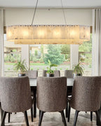 Nonzerad Rectangle Alabaster Dining Room Chandeliers - fovolighting