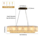 Nonzerad Rectangle Alabaster Dining Room Chandeliers - fovolighting