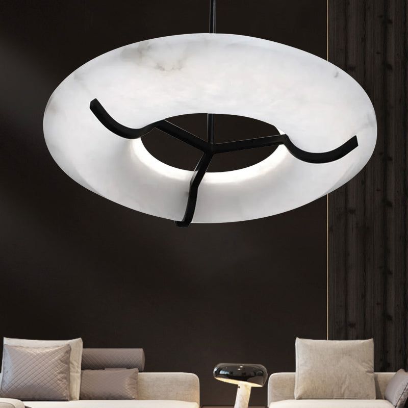Nova Modern Round Alabaster Chandelier - fovolighting