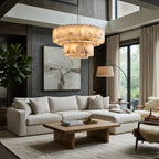 Oakley Layered Marble Chandelier - 31" - fovolighting
