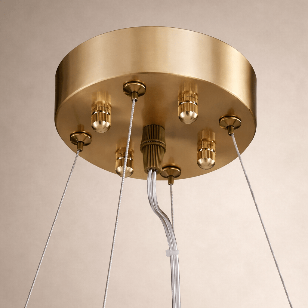 Oakley Layered Marble Chandelier - 31" - fovolighting