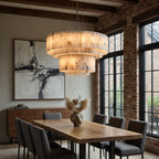 Oakley Layered Marble Chandelier - 31" - fovolighting