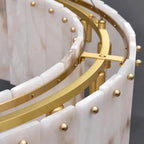 Oakley Layered Marble Chandelier - 39" - fovolighting