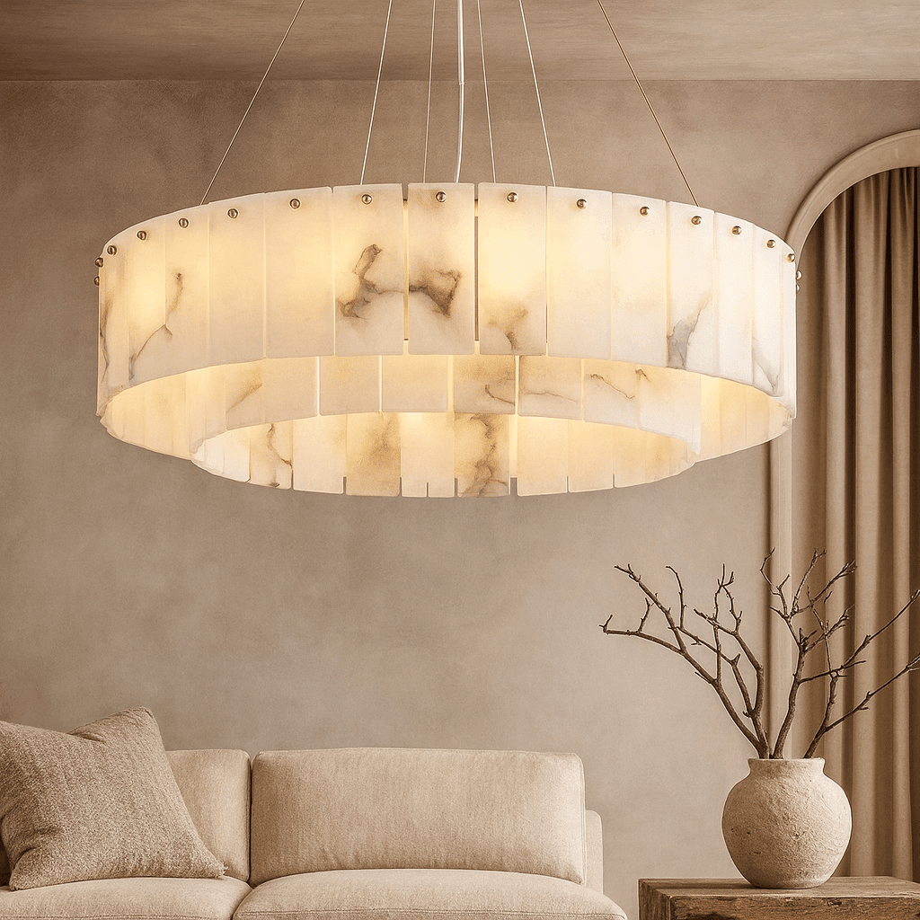 Oakley Layered Marble Chandelier - fovolighting