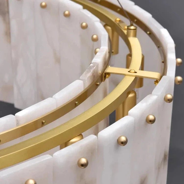 Oakley Layered Marble Chandelier - fovolighting