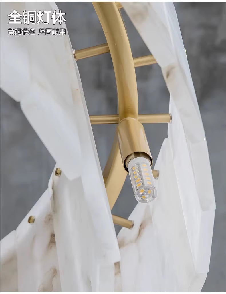 Oakley Layered Marble Chandelier - fovolighting