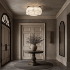 Oakley Layered Marble Flush Mount Chandelier - fovolighting