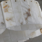 Oakley Layered Marble Flush Mount Chandelier - fovolighting