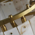 Oakley Two - Tier Layered Marble Chandelier - fovolighting