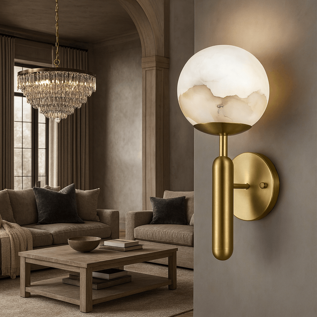 Orla Marble Wall Sconce - fovolighting