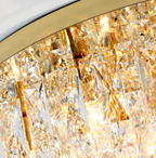 Oversize Luxury Flush Mount Crystal Chandelier for Living Room/Bedroom - fovolighting