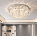 Oversize Luxury Flush Mount Crystal Chandelier for Living Room/Bedroom - fovolighting
