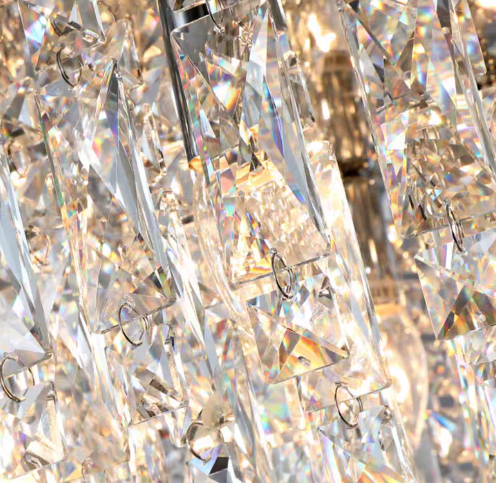 Oversize Luxury Flush Mount Crystal Chandelier for Living Room/Bedroom - fovolighting