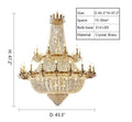 Oversized Luxury Double - layers Golden French Style Crystal Chandelier for Living/Dinning Room/Foyer/Hallway/Staircase - fovolighting