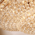 Oversized Luxury Multi - layers Gold Crystal Chandelier For High - ceiling Living Room/Foyer - fovolighting