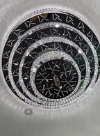 Oversized Modern Creative Flush Mount Round Multi - layers Crystal Pendant Chandelier for Living/Dining Room/Hallway - fovolighting