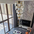 Oversized Modern Designer Creative Multi - tiered Luxury Spiral Crystal Chandelier For High - ceiling Foyer/Entryway/Hallway - fovolighting