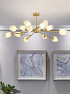 Oversized Modern Sputnik Facet Multiple Glass Chandelier for Living Room/Bedroom - fovolighting