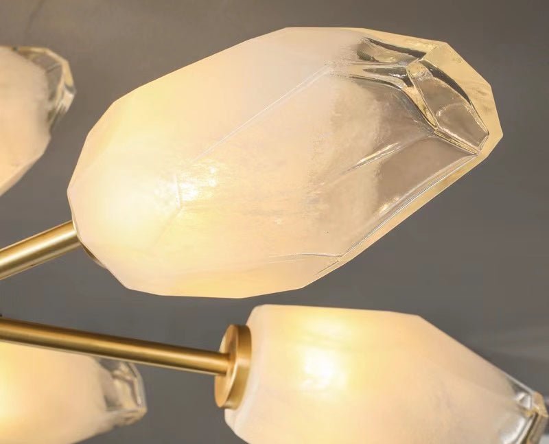 Oversized Modern Sputnik Facet Multiple Glass Chandelier for Living Room/Bedroom - fovolighting
