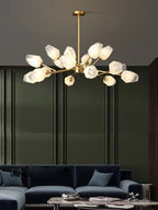 Oversized Modern Sputnik Facet Multiple Glass Chandelier for Living Room/Bedroom - fovolighting