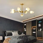 Oversized Modern Sputnik Facet Multiple Glass Chandelier for Living Room/Bedroom - fovolighting