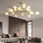 Oversized Modern Sputnik Facet Multiple Glass Chandelier for Living Room/Bedroom - fovolighting