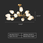 Oversized Modern Sputnik Facet Multiple Glass Chandelier for Living Room/Bedroom - fovolighting