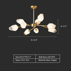 Oversized Modern Sputnik Facet Multiple Glass Chandelier for Living Room/Bedroom - fovolighting