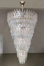 Oversized Multi - layers Luxury Creative Art Crystal Chandelier for Foyer/Staircase/Hallway - fovolighting