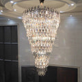 Oversized Multi - layers Luxury Creative Art Crystal Chandelier for Foyer/Staircase/Hallway - fovolighting